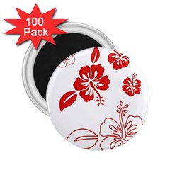 Hawaiian Flower Red Sunflower 2 25  Magnets (100 Pack)  by Mariart