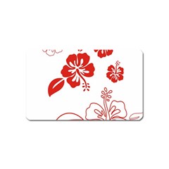 Hawaiian Flower Red Sunflower Magnet (name Card) by Mariart