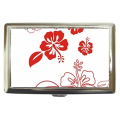 Hawaiian Flower Red Sunflower Cigarette Money Cases by Mariart