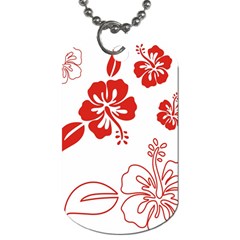 Hawaiian Flower Red Sunflower Dog Tag (two Sides)