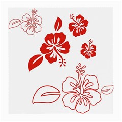 Hawaiian Flower Red Sunflower Medium Glasses Cloth by Mariart