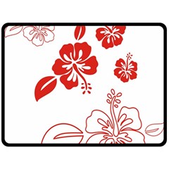 Hawaiian Flower Red Sunflower Fleece Blanket (large)  by Mariart