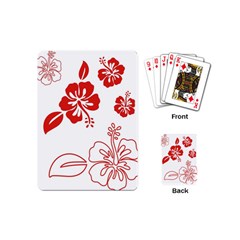 Hawaiian Flower Red Sunflower Playing Cards (mini) 