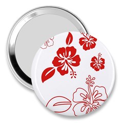 Hawaiian Flower Red Sunflower 3  Handbag Mirrors by Mariart