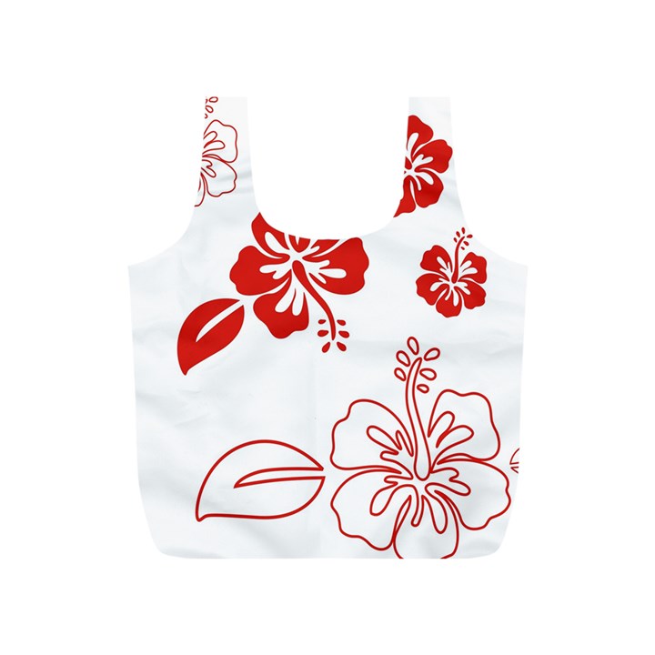 Hawaiian Flower Red Sunflower Full Print Recycle Bags (S) 