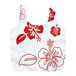 Hawaiian Flower Red Sunflower Full Print Recycle Bags (L)  Front