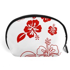 Hawaiian Flower Red Sunflower Accessory Pouches (large)  by Mariart