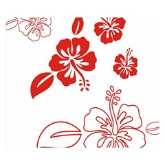 Hawaiian Flower Red Sunflower Double Sided Flano Blanket (small)  by Mariart