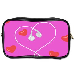 Heart Love Pink Red Toiletries Bags 2-side