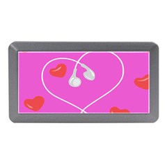 Heart Love Pink Red Memory Card Reader (mini) by Mariart