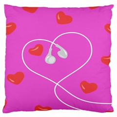 Heart Love Pink Red Standard Flano Cushion Case (two Sides)