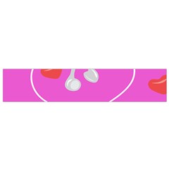 Heart Love Pink Red Flano Scarf (small)