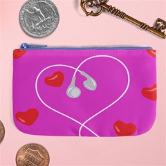 Heart Love Pink Red Large Coin Purse