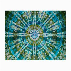 Green Flower Tie Dye Kaleidoscope Opaque Color Small Glasses Cloth