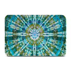 Green Flower Tie Dye Kaleidoscope Opaque Color Plate Mats by Mariart