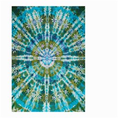 Green Flower Tie Dye Kaleidoscope Opaque Color Small Garden Flag (two Sides)