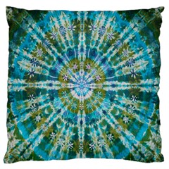 Green Flower Tie Dye Kaleidoscope Opaque Color Standard Flano Cushion Case (one Side) by Mariart