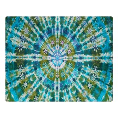 Green Flower Tie Dye Kaleidoscope Opaque Color Double Sided Flano Blanket (large) 