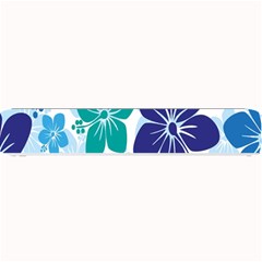 Hibiscus Flowers Green Blue White Hawaiian Small Bar Mats by Mariart