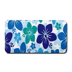 Hibiscus Flowers Green Blue White Hawaiian Medium Bar Mats by Mariart