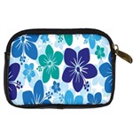 Hibiscus Flowers Green Blue White Hawaiian Digital Camera Cases Back