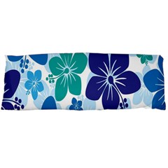 Hibiscus Flowers Green Blue White Hawaiian Body Pillow Case (dakimakura) by Mariart