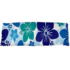 Hibiscus Flowers Green Blue White Hawaiian Body Pillow Case Dakimakura (two Sides) by Mariart