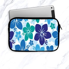 Hibiscus Flowers Green Blue White Hawaiian Apple Ipad Mini Zipper Cases by Mariart