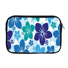 Hibiscus Flowers Green Blue White Hawaiian Apple Macbook Pro 17  Zipper Case