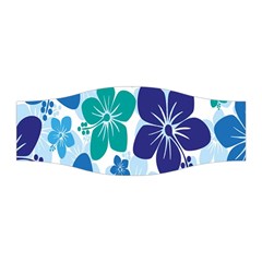 Hibiscus Flowers Green Blue White Hawaiian Stretchable Headband