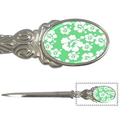 Hibiscus Flowers Green White Hawaiian Letter Openers