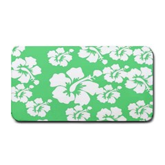 Hibiscus Flowers Green White Hawaiian Medium Bar Mats by Mariart