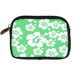 Hibiscus Flowers Green White Hawaiian Digital Camera Cases