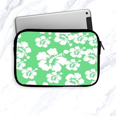 Hibiscus Flowers Green White Hawaiian Apple Ipad Mini Zipper Cases by Mariart