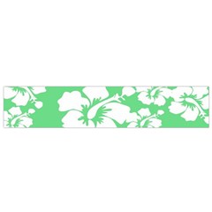 Hibiscus Flowers Green White Hawaiian Flano Scarf (small) by Mariart