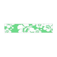 Hibiscus Flowers Green White Hawaiian Flano Scarf (mini) by Mariart