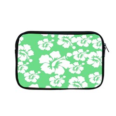 Hibiscus Flowers Green White Hawaiian Apple Macbook Pro 13  Zipper Case by Mariart