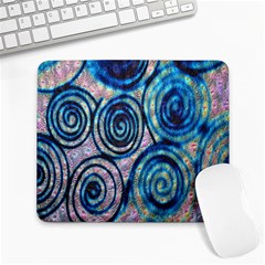 Green Blue Circle Tie Dye Kaleidoscope Opaque Color Large Mousepads by Mariart