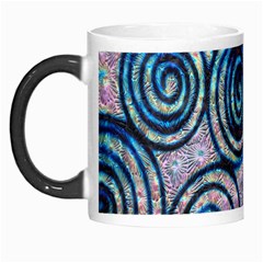 Green Blue Circle Tie Dye Kaleidoscope Opaque Color Morph Mugs