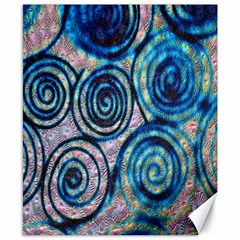 Green Blue Circle Tie Dye Kaleidoscope Opaque Color Canvas 8  X 10  by Mariart