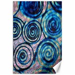 Green Blue Circle Tie Dye Kaleidoscope Opaque Color Canvas 24  x 36  23.35 x34.74  Canvas - 1