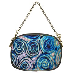 Green Blue Circle Tie Dye Kaleidoscope Opaque Color Chain Purses (two Sides)  by Mariart