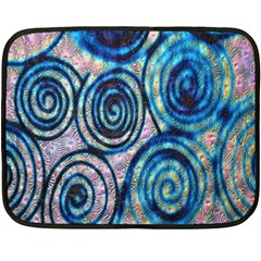 Green Blue Circle Tie Dye Kaleidoscope Opaque Color Fleece Blanket (mini) by Mariart