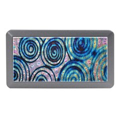 Green Blue Circle Tie Dye Kaleidoscope Opaque Color Memory Card Reader (mini) by Mariart