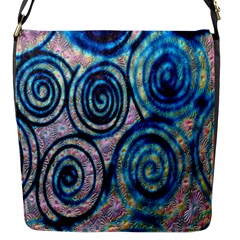 Green Blue Circle Tie Dye Kaleidoscope Opaque Color Flap Messenger Bag (s) by Mariart