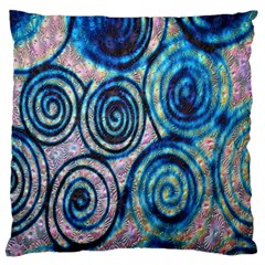 Green Blue Circle Tie Dye Kaleidoscope Opaque Color Standard Flano Cushion Case (two Sides) by Mariart