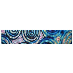 Green Blue Circle Tie Dye Kaleidoscope Opaque Color Flano Scarf (small)