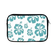 Hibiscus Flowers Green White Hawaiian Blue Apple Ipad Mini Zipper Cases by Mariart