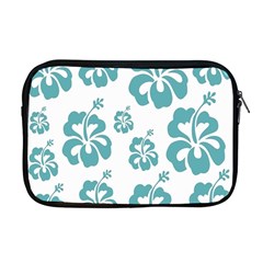 Hibiscus Flowers Green White Hawaiian Blue Apple Macbook Pro 17  Zipper Case by Mariart