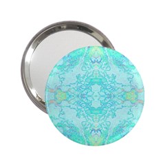 Green Tie Dye Kaleidoscope Opaque Color 2 25  Handbag Mirrors by Mariart